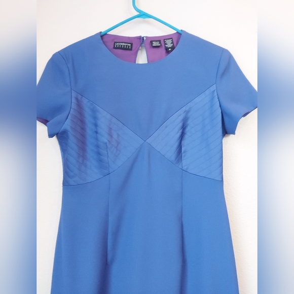 Vintage 80s Liz Claiborne Blue Pencil Dress, Size 6 - Picture 6 of 10